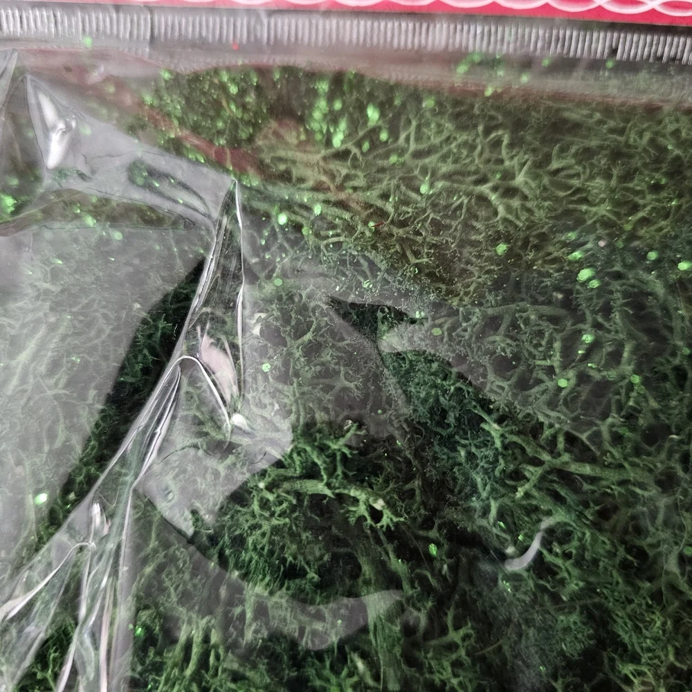 Ashland Set of 4 Artificial Green Moss Glitter